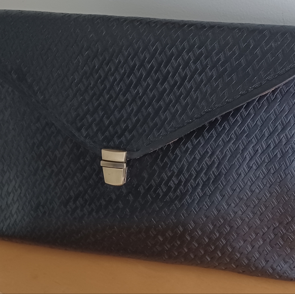 Leather Handcrafted Business Portfolio (Unisex) / Black